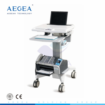 AG-WT007 CE ISO hauteur en aluminium ajuster les chariots d&#39;ordinateur de soins infirmiers station de travail de soins de santé